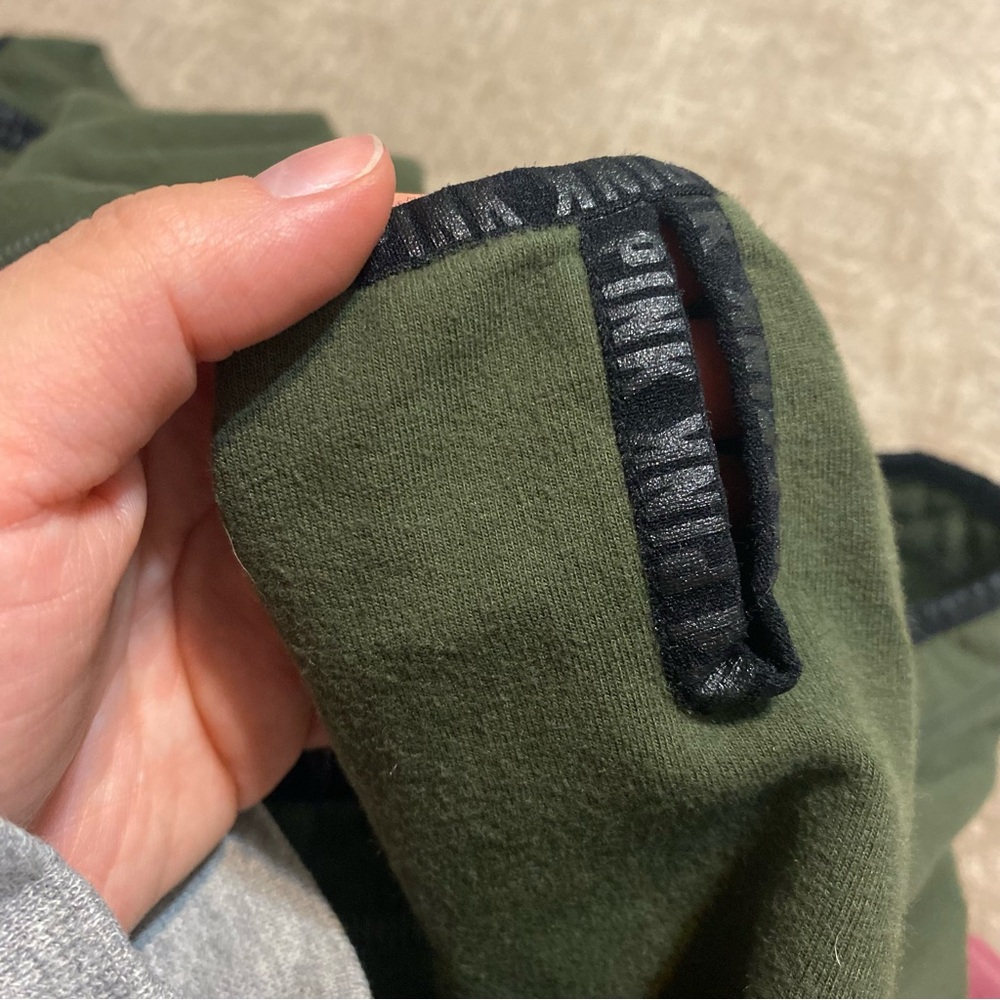 {Victoria’s Secret | PINK} Green Hooded Zip Up Sweatshirt ~ Size Small - Picture 10 of 16